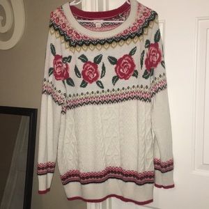 Floral sweater